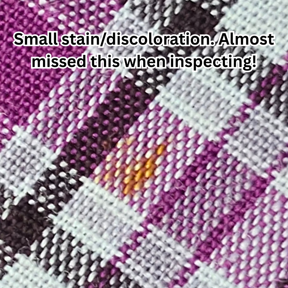 Façonnable Button-Down In Purple Small Check Plaid Extra Small - Picture 9 of 10